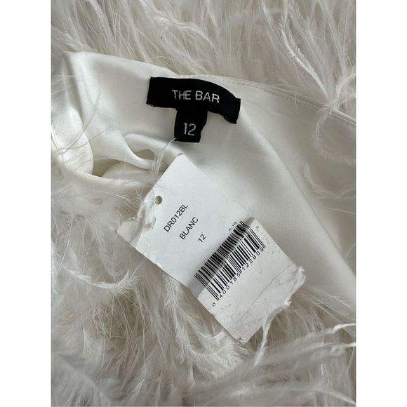 The Bar Andre Feather One-Shoulder Minidress US 12 $498 - Picture 10 of 10
